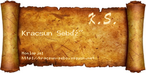 Kracsun Sebő névjegykártya